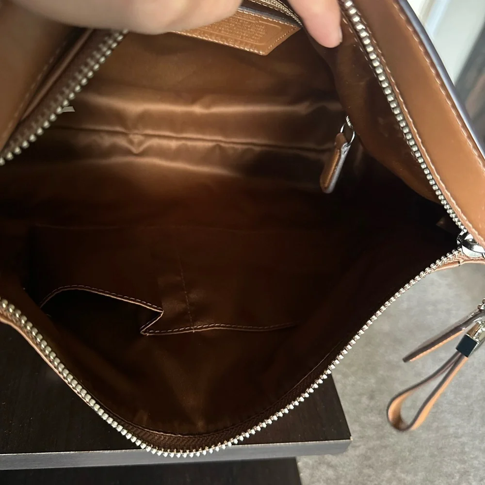 Coach Tan and Brown Leather Shoulder Bag Set